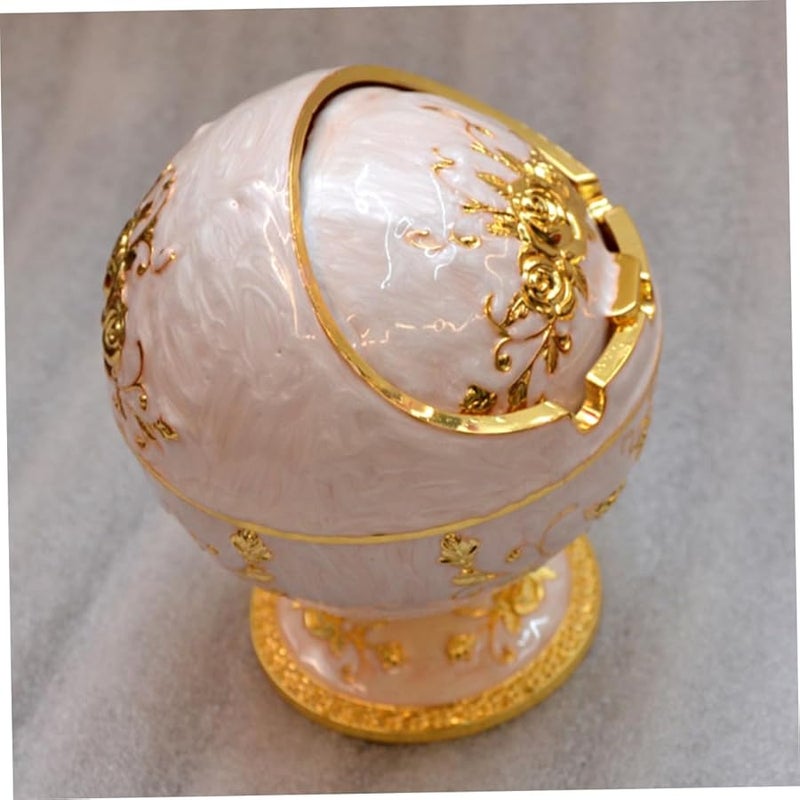 غطاء علبة السجائر العتيق المقلب، صينية رماد التدخين الزخرفية بأسلوب ريترو، حاوية رماد مصنوعة من سبائك الفولاذ - Image 3